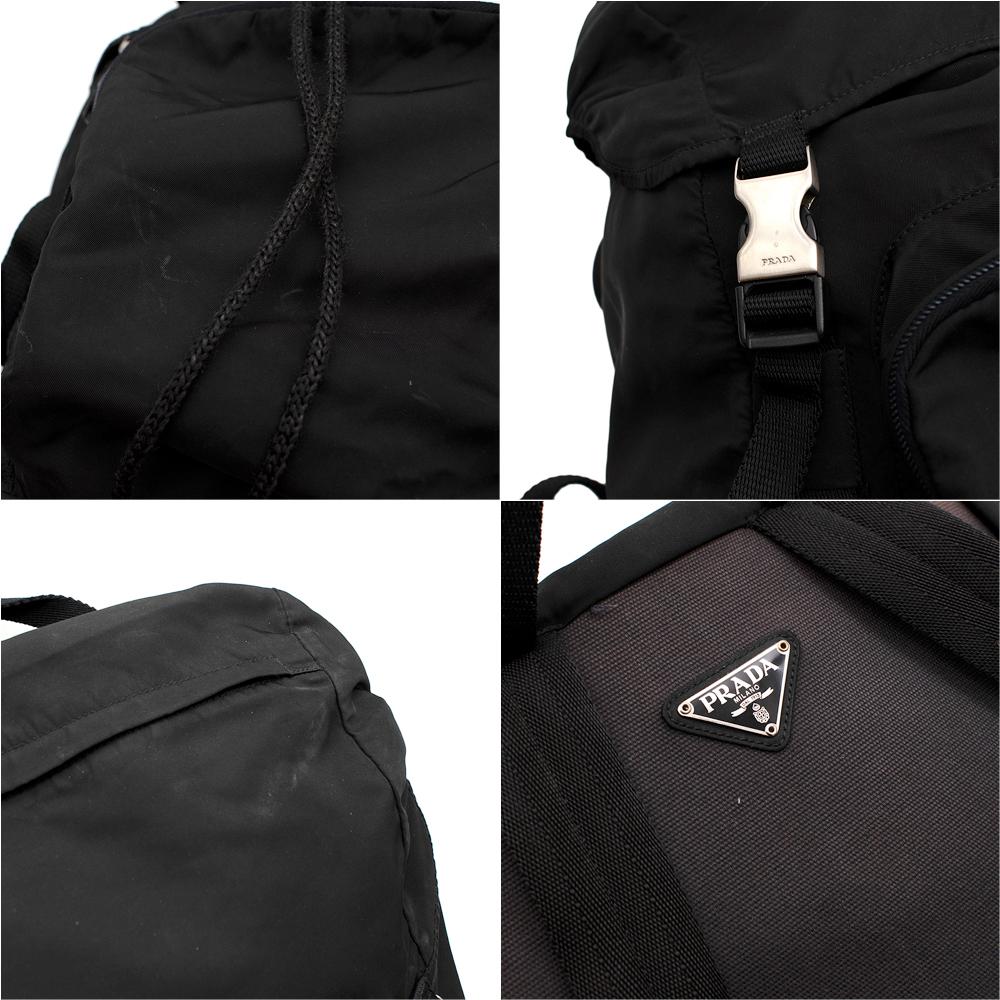 Prada Schwarzer Nylon-Rucksack im Angebot 4