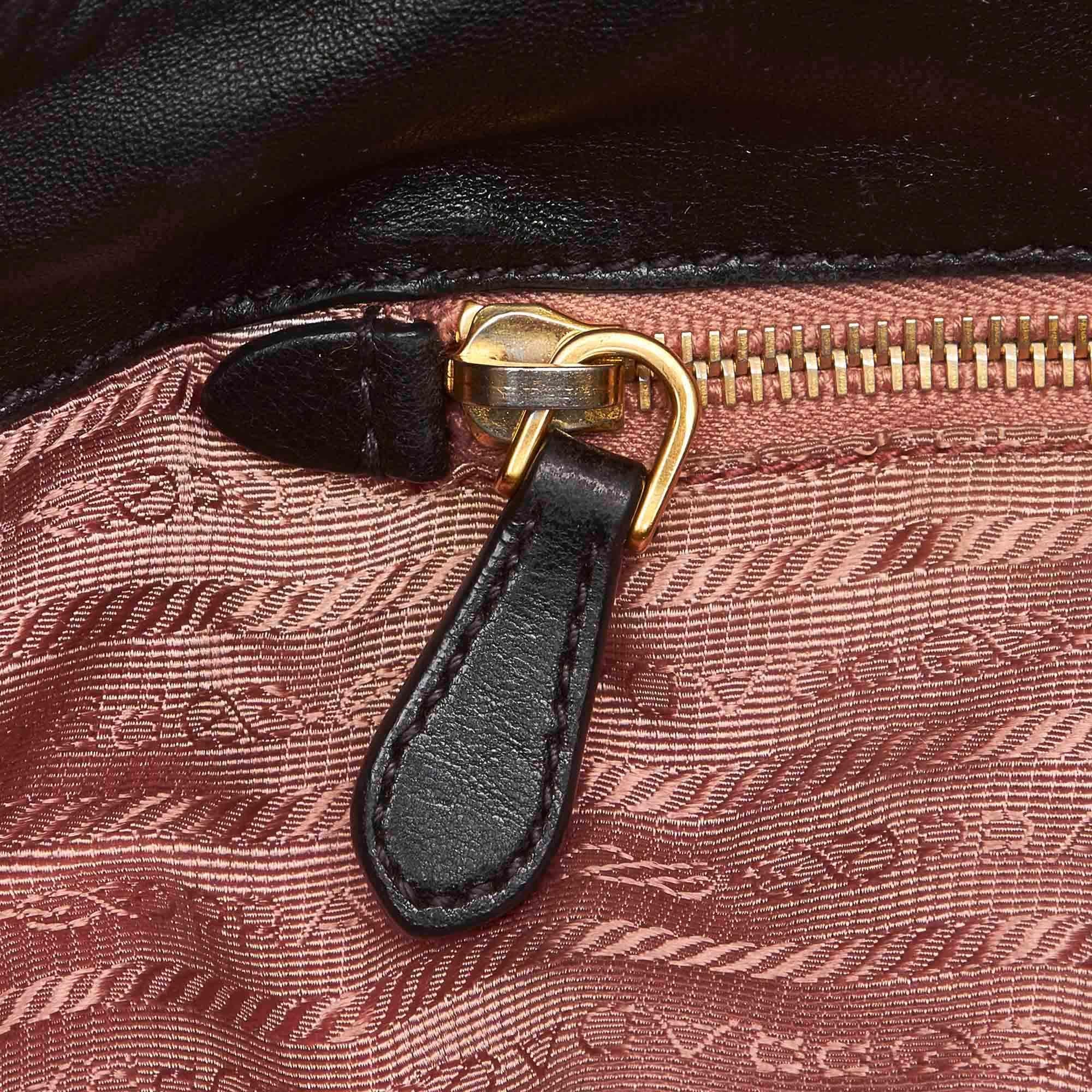 Prada Black Nylon Bow Handbag 3