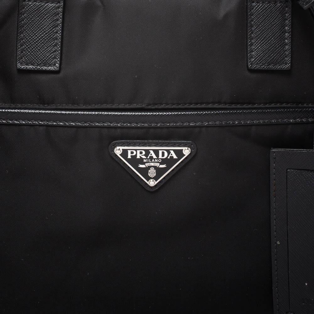 Prada Black Nylon Briefcase 4