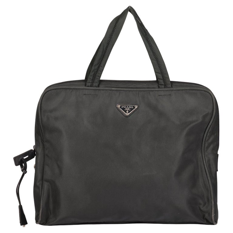 PRADA Black Nylon Briefcase For Sale at 1stDibs