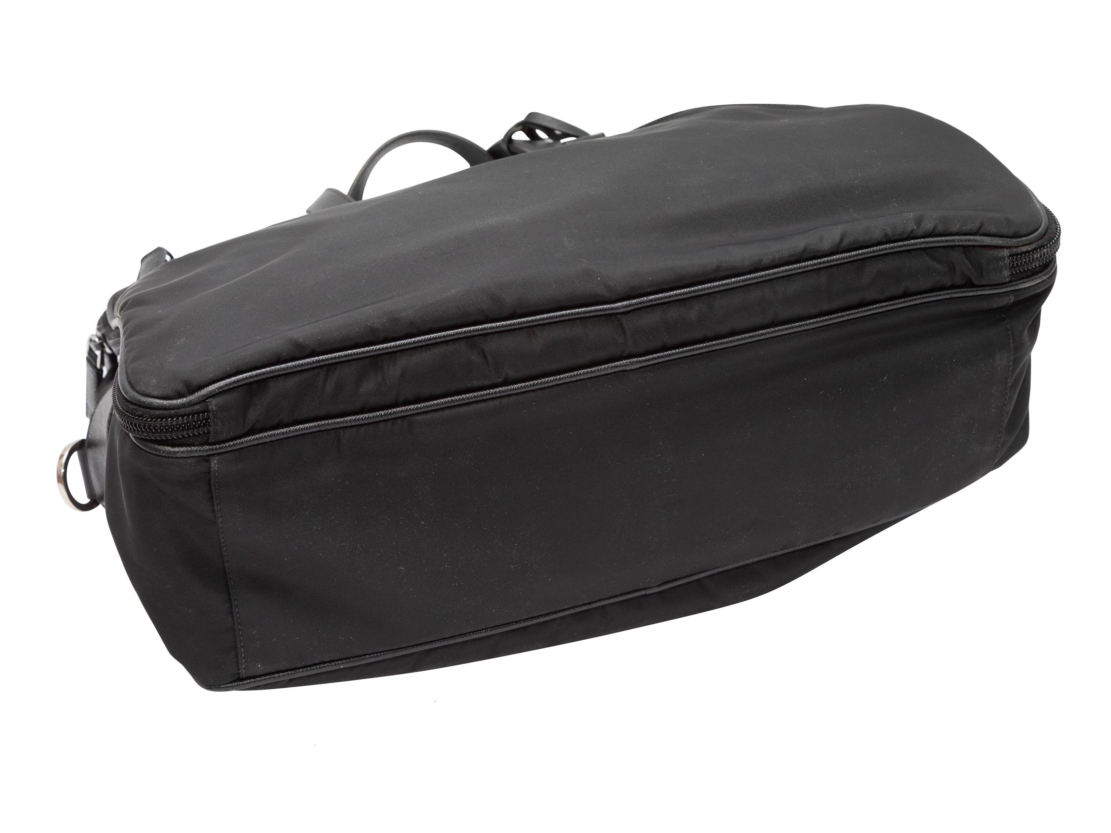 Prada Black Nylon Briefcase/Travel Bag In Excellent Condition In New York, NY