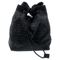 Prada Black Nylon Bucket Pouch