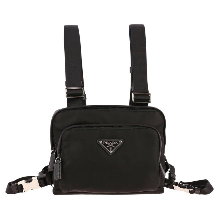 Prada Black Nylon Camera Harness Vest Bag (2VL014) For Sale at