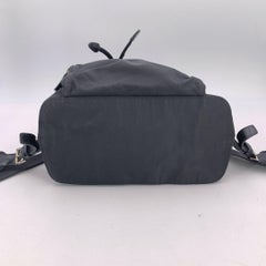 Prada Black Nylon Canvas Medium Backpack Shoulder Bag