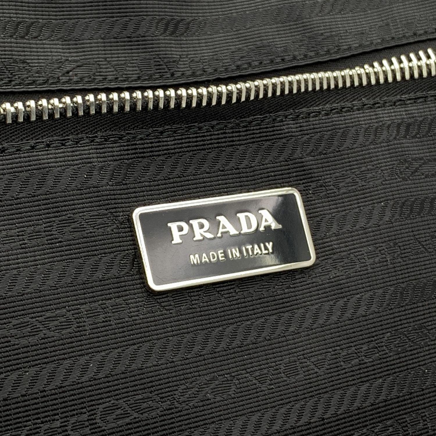 Prada Black Nylon Canvas Rolling Suitcase Trolley Luggage Travel Bag 3