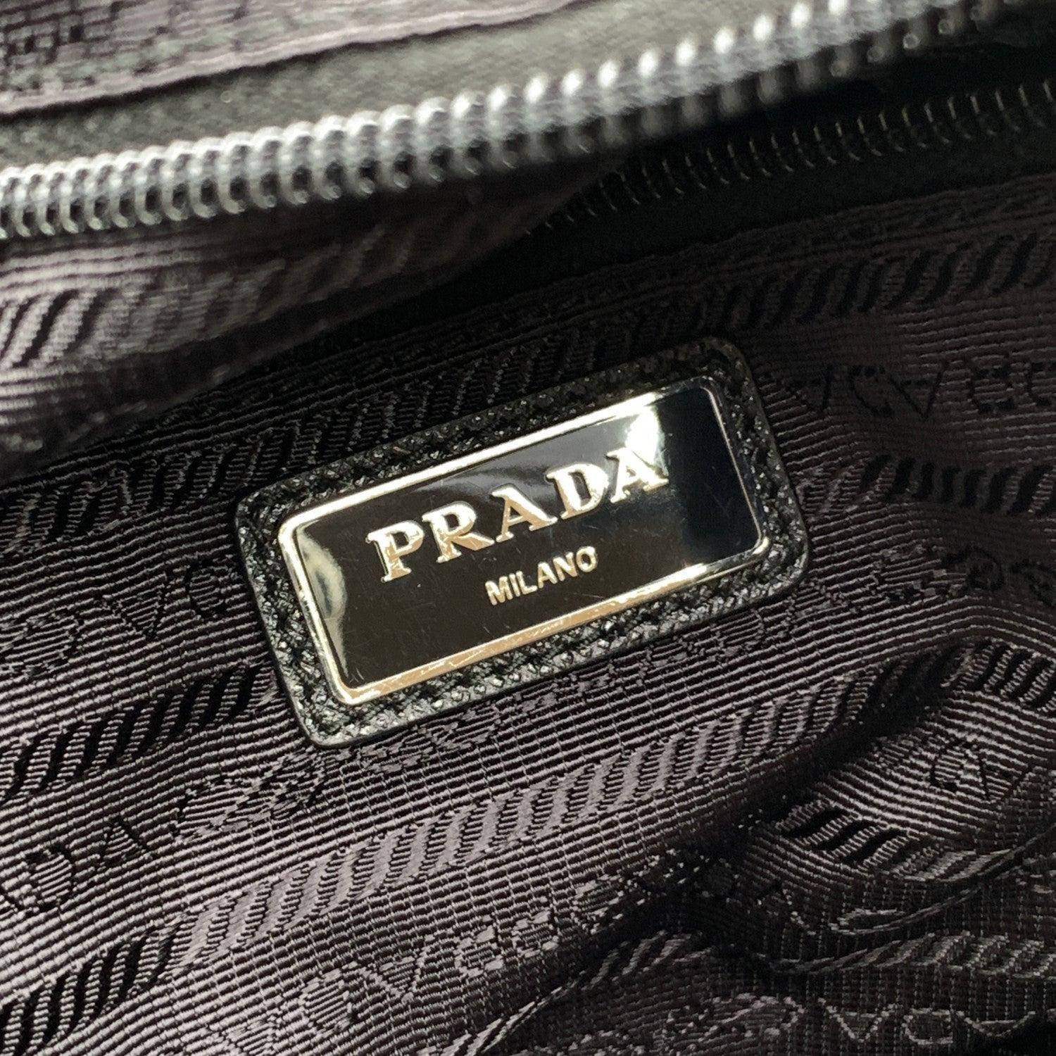 Prada Black Nylon Canvas Unisex Mint Quilted Backpack Shoulder Bag 5