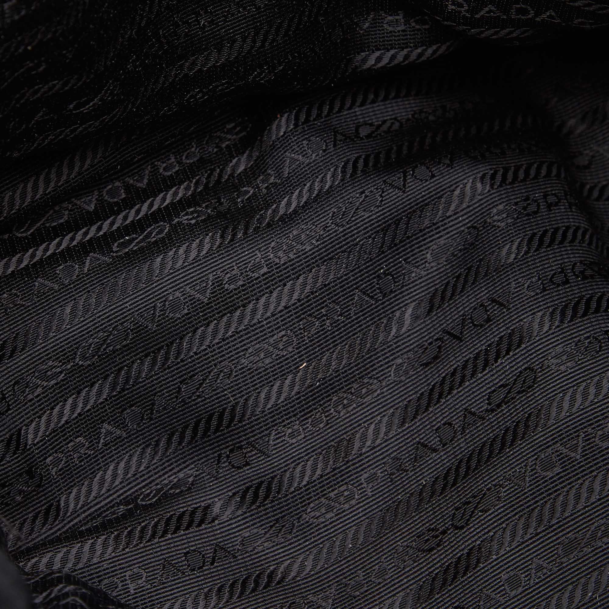 Prada Black Nylon Chain Tote Bag 1