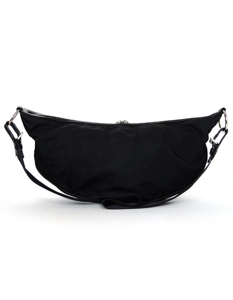 Prada Black Nylon Crescent Messenger Bag For Sale at 1stDibs | prada ...