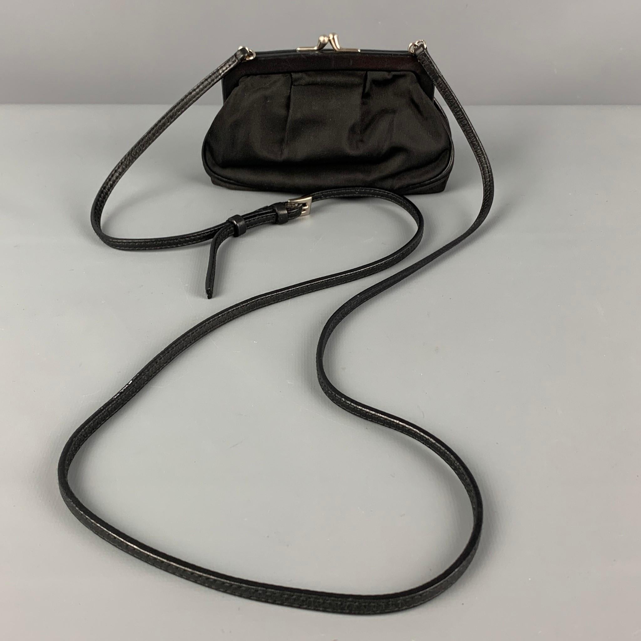 PRADA Black Nylon Cross Body Mini Handbag In Good Condition In San Francisco, CA