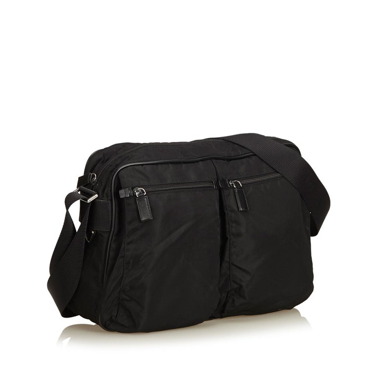 Prada Black Nylon Crossbody Bag at 1stDibs