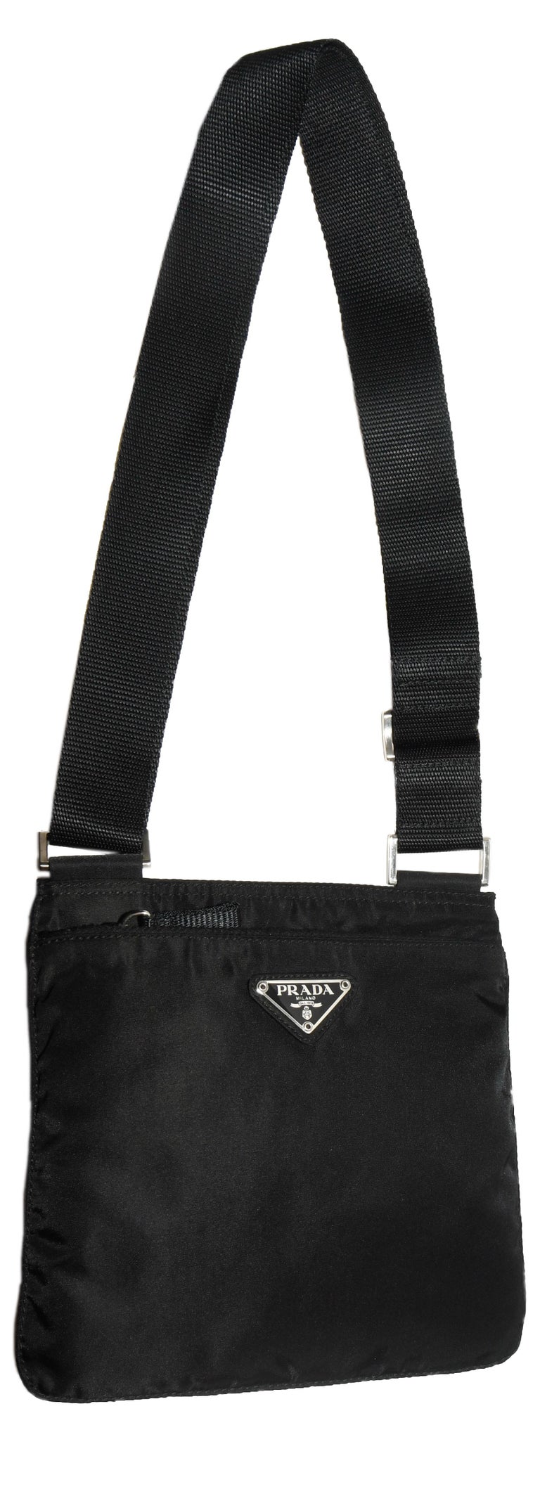 prada black nylon crossbody bag