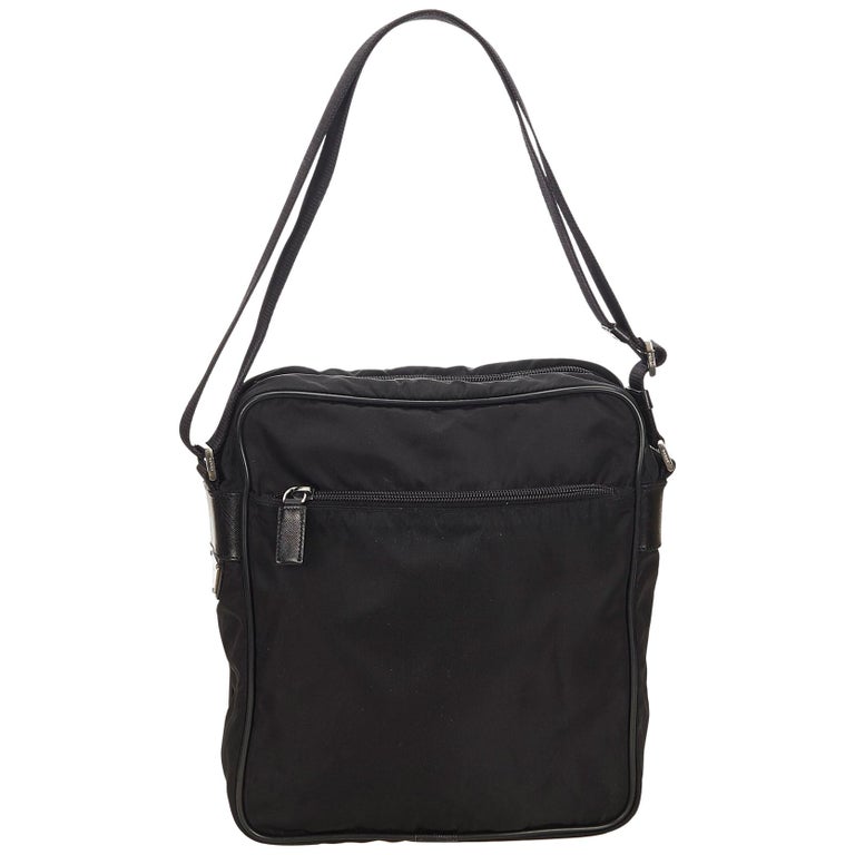 Prada Black Nylon Crossbody Bag at 1stdibs
