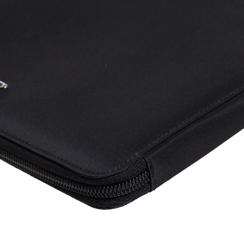 Men's Prada Black Nylon Document Holder