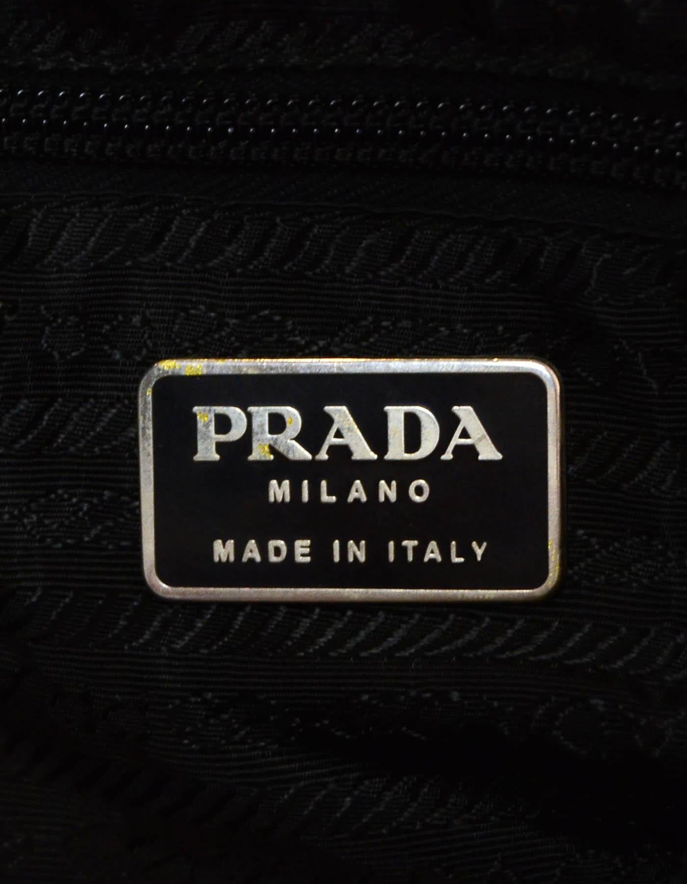 Women's or Men's Prada Black Nylon Double Pocket Backpack Bag