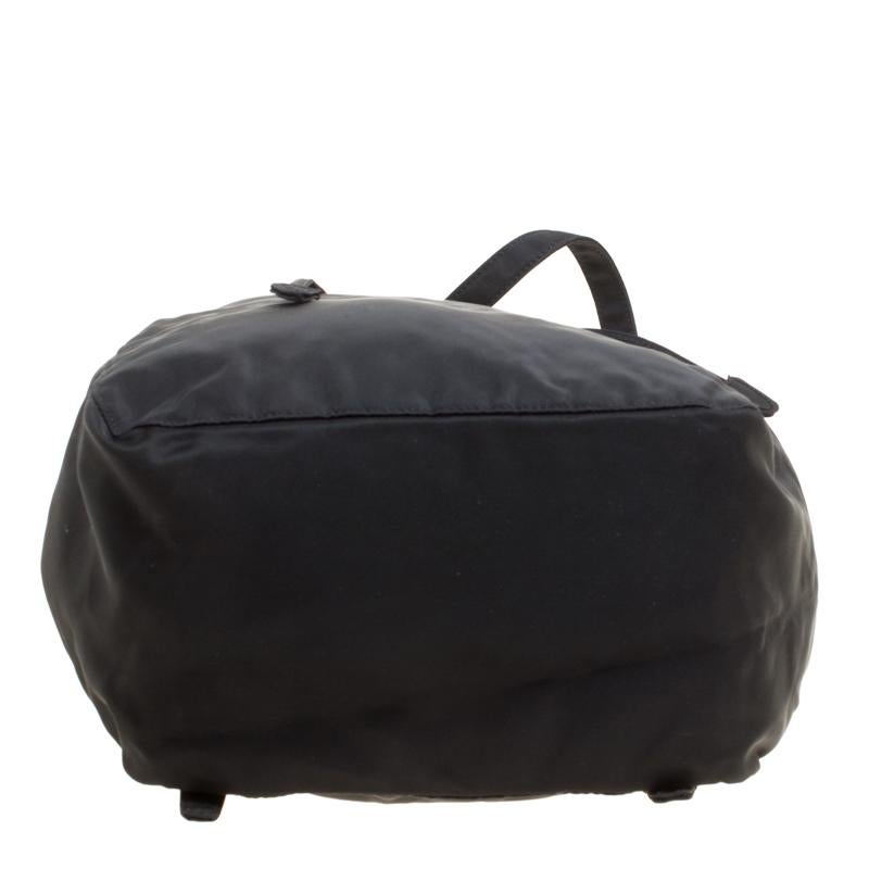 Prada Black Nylon Drawstring Backpack 2