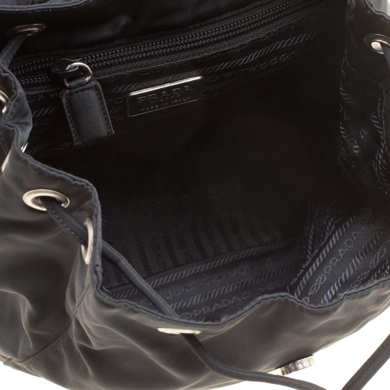 Prada Black Nylon Drawstring Backpack 3