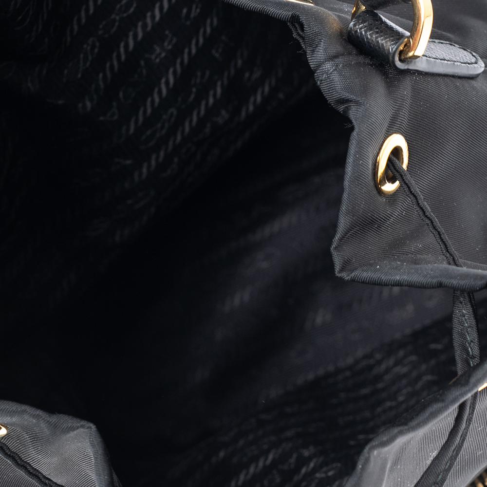 Prada Black Nylon Duet Top Handle Bag 1