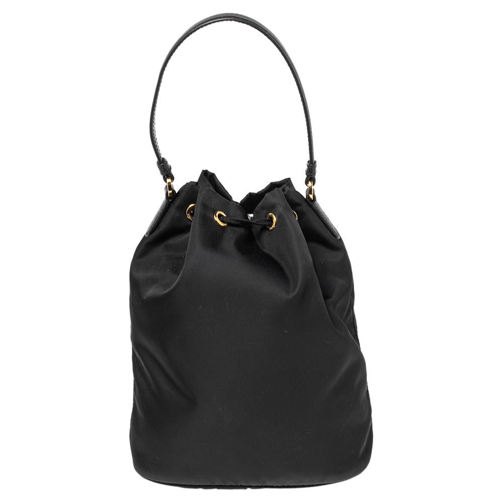 Prada Black Nylon Duet Top Handle Bag 2