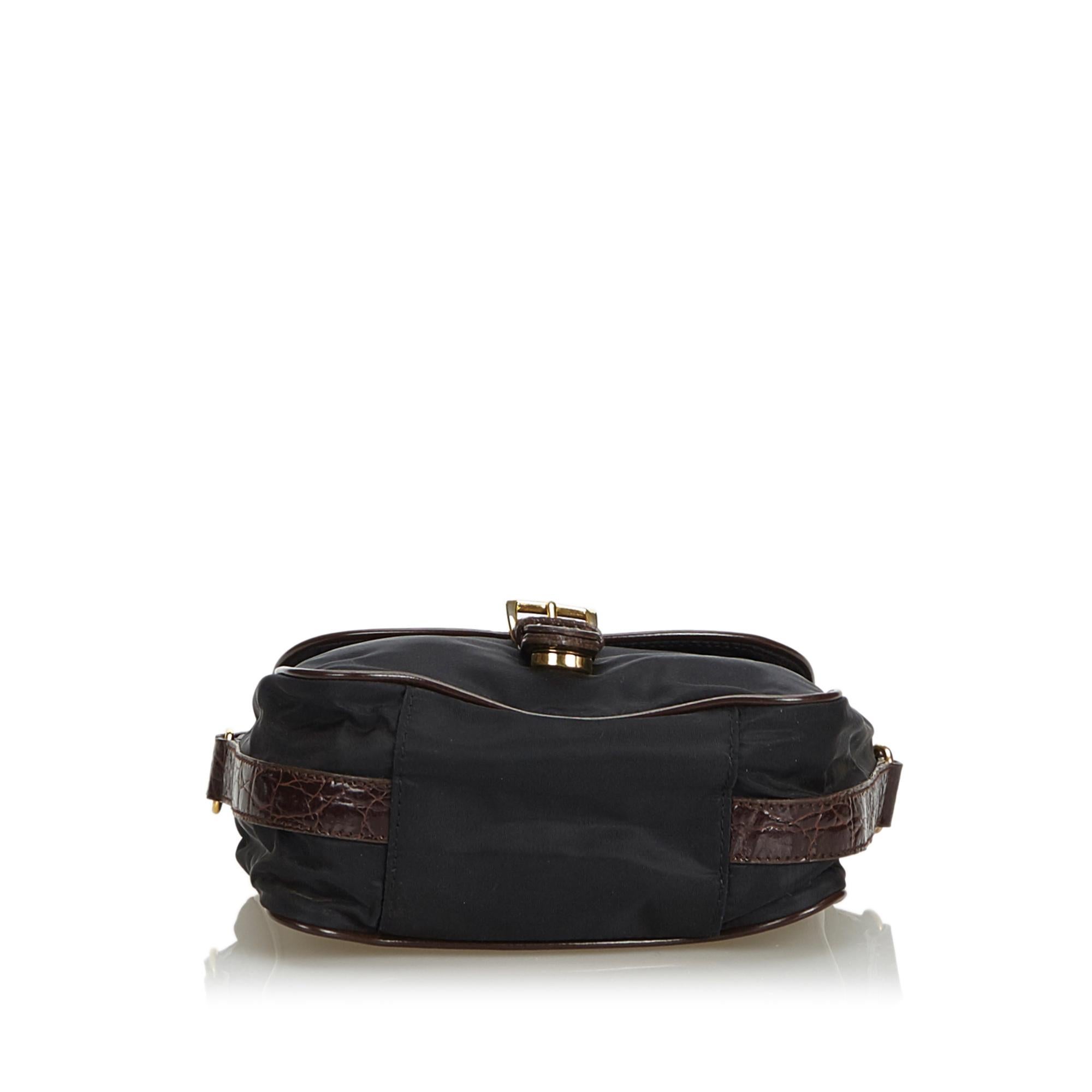 Women's Prada Black Nylon Fabric Crossbody Bag Italy For Sale