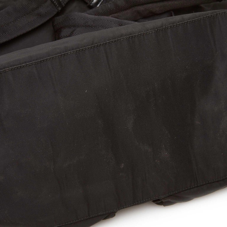 Prada Black Nylon Fabric Drawstring Backpack Italy w/ Authenticity Card ...