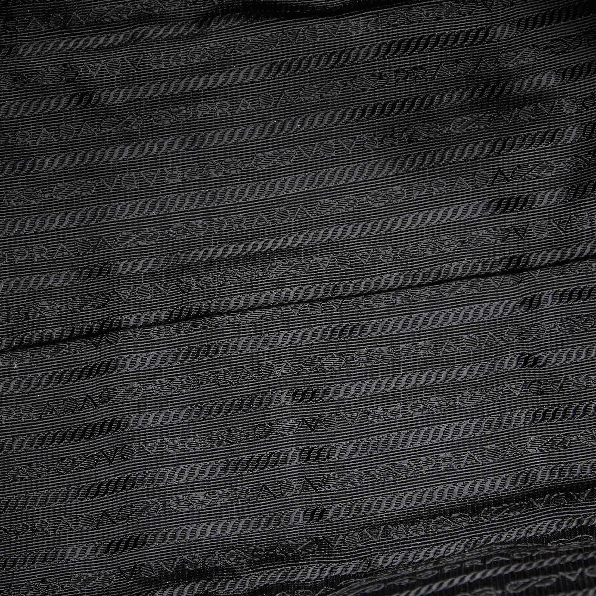 Prada Black Nylon Fabric Gathered Tote Bag Italy w/ Dust Bag For Sale 1