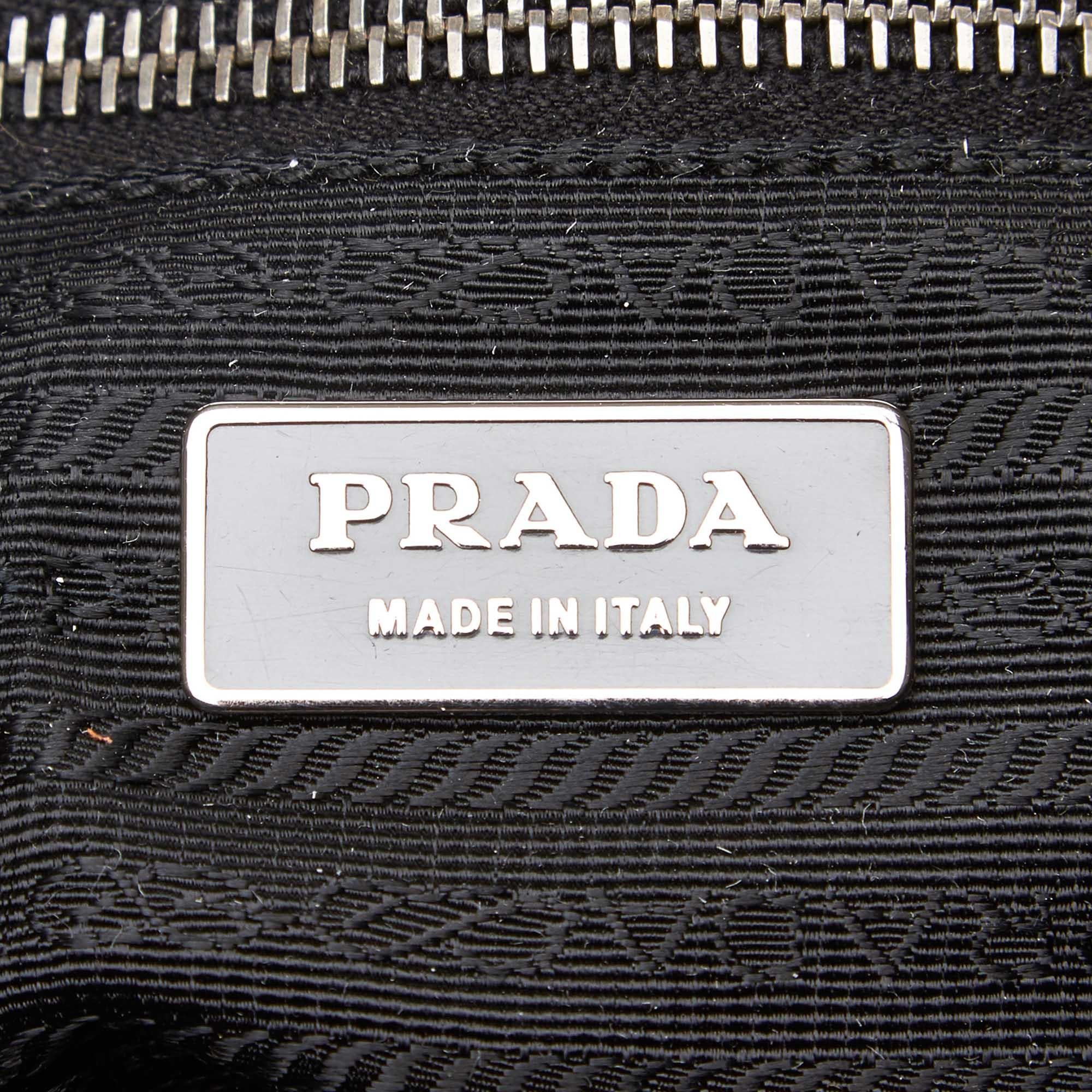 Prada Black Nylon Fabric Gathered Tote Bag Italy w/ Dust Bag For Sale 2