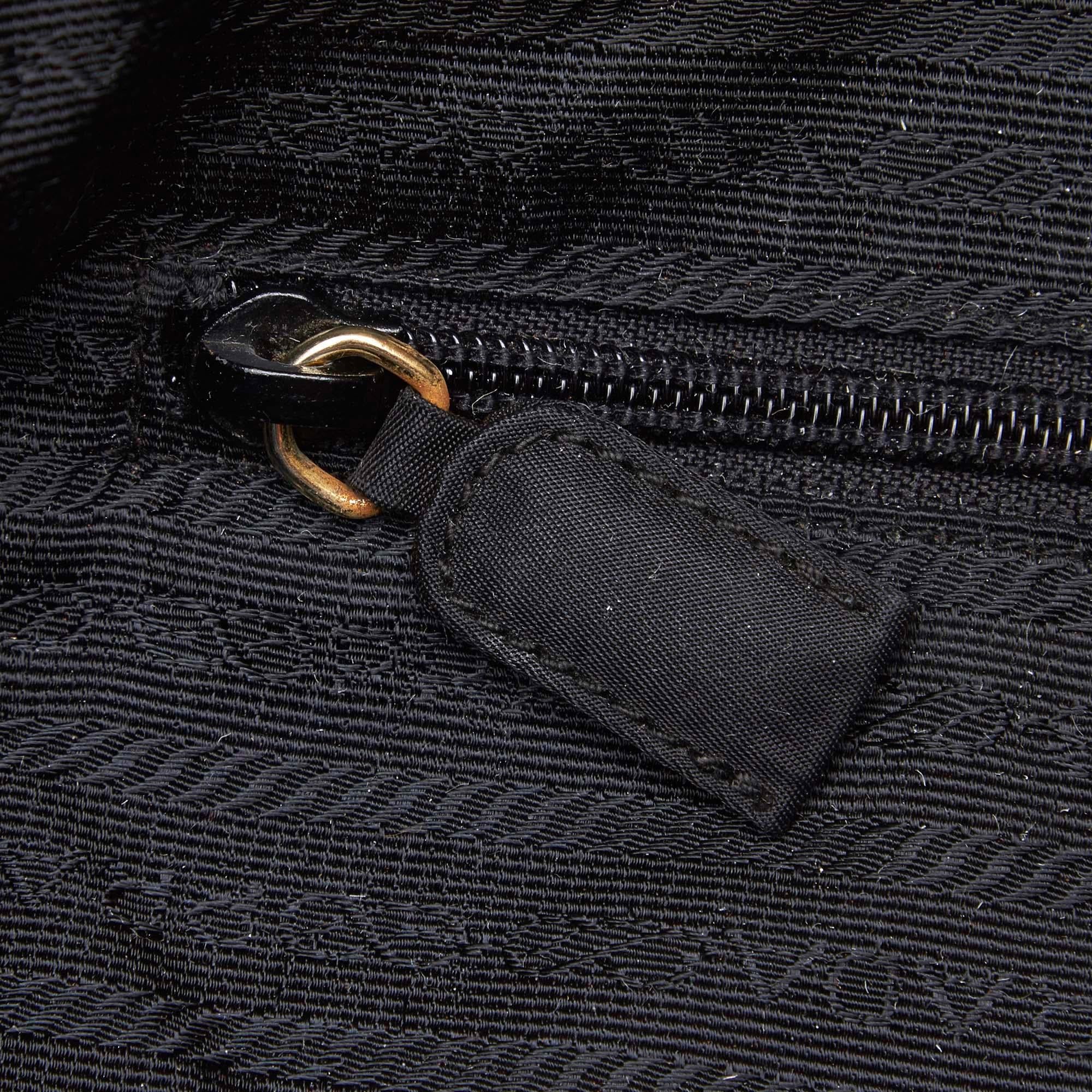 Prada Black Nylon Fabric Quilted Chain Shoulder Bag Italy For Sale 1
