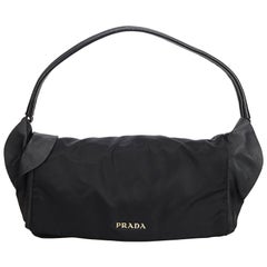 Prada Black Nylon Fabric Shoulder Bag Italy