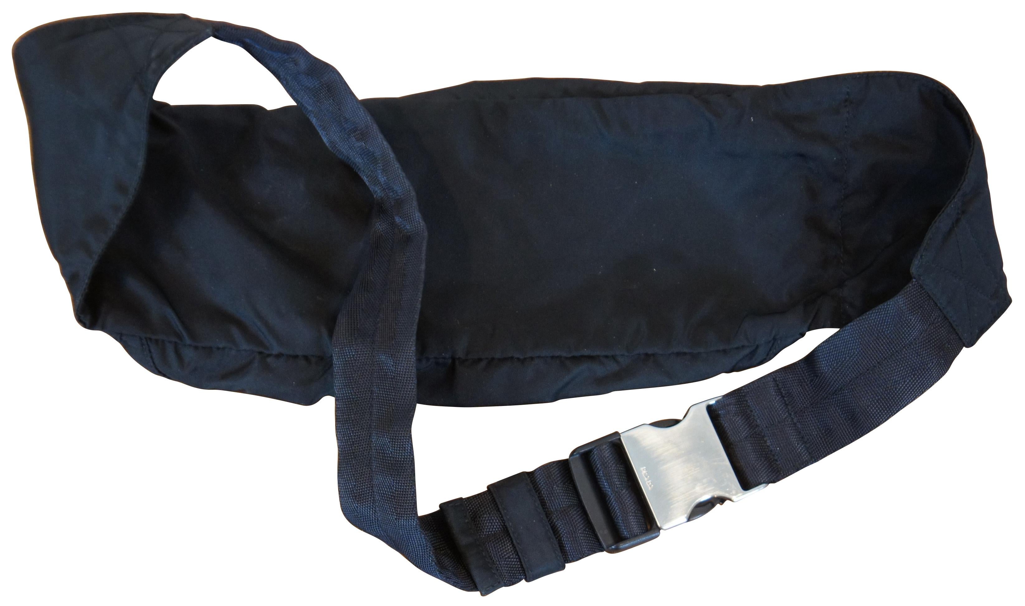 Modern Prada Black Nylon Fanny Pack Waist Belt Bag Pouch Bum Crossbody MSRP $1290