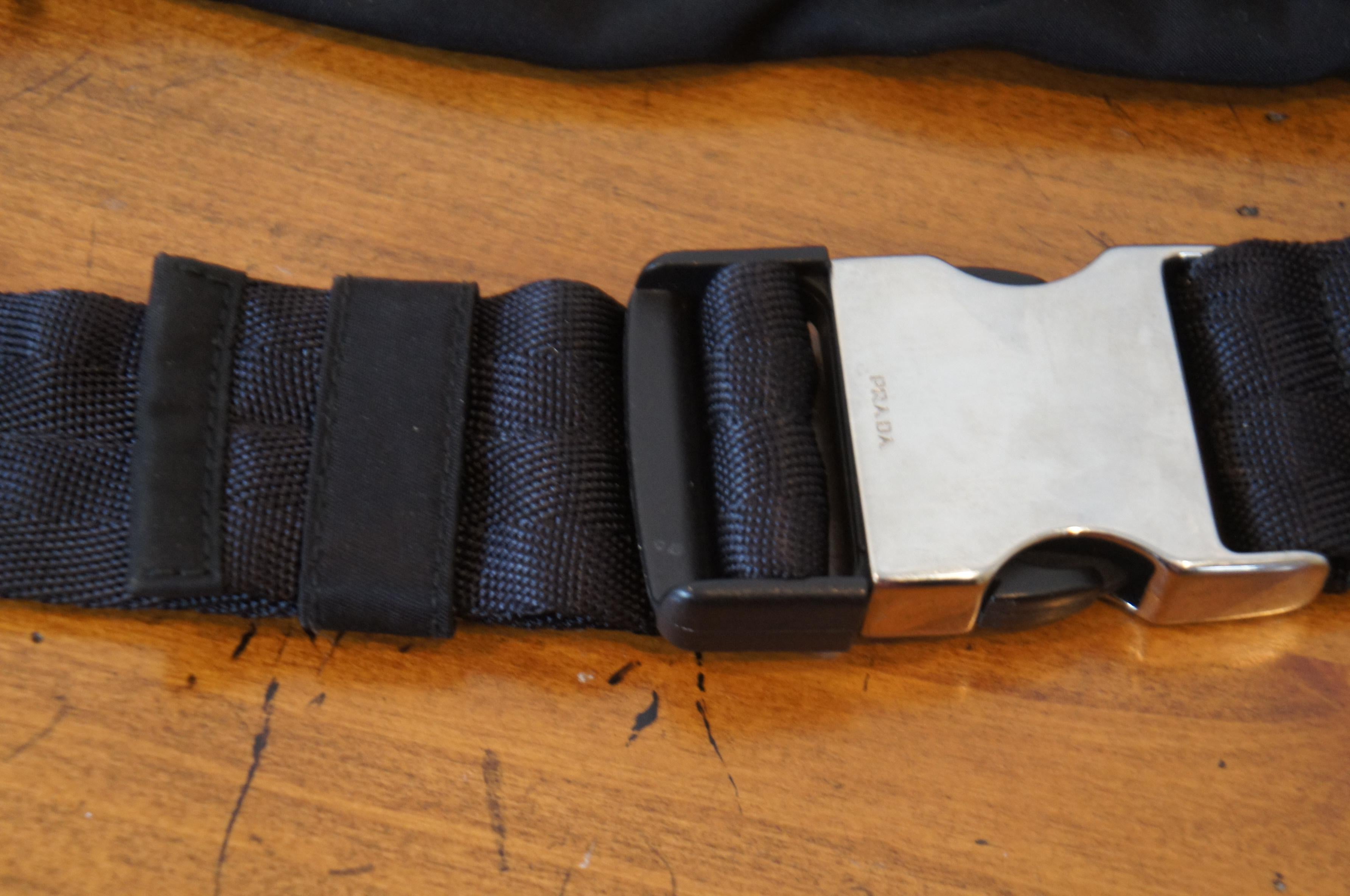 20th Century Prada Black Nylon Fanny Pack Waist Belt Bag Pouch Bum Crossbody MSRP $1290