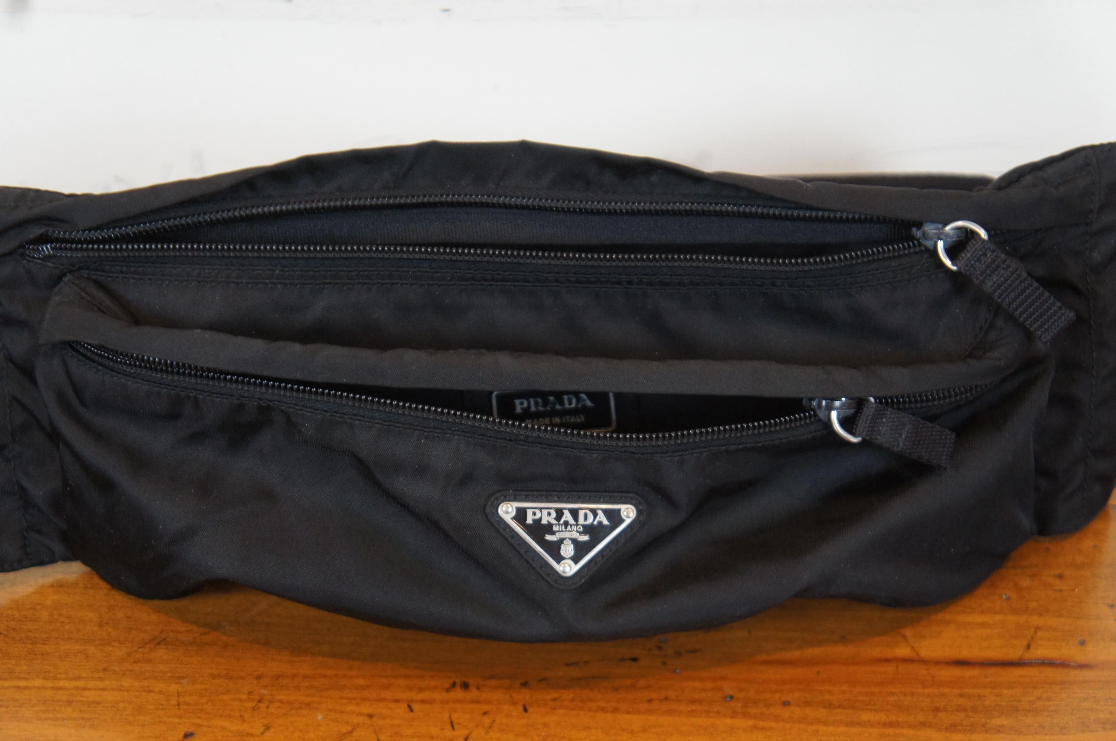 Prada Black Nylon Fanny Pack Waist Belt Bag Pouch Bum Crossbody MSRP $1290 3