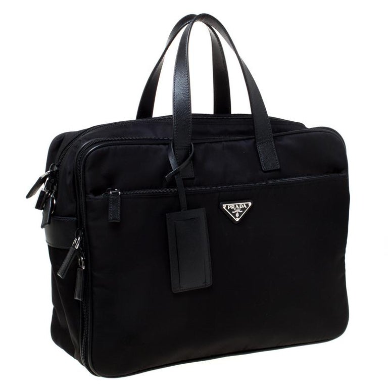 Prada Black Nylon Laptop Bag at 1stDibs | prada laptop bag nylon, prada  briefcase, prada nylon laptop bag