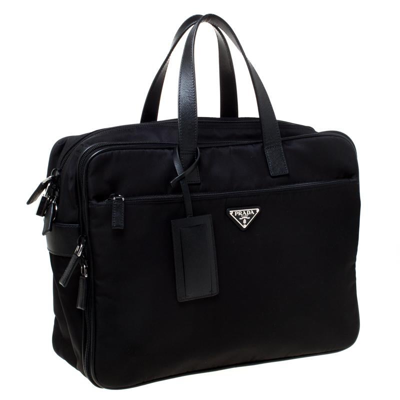Prada Black Nylon Laptop Bag at 1stDibs | prada laptop bag, prada nylon  laptop case, prada nylon computer bag