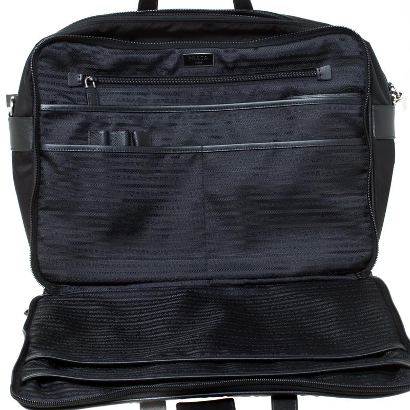 Prada Laptop-Tasche aus schwarzem Nylon 3