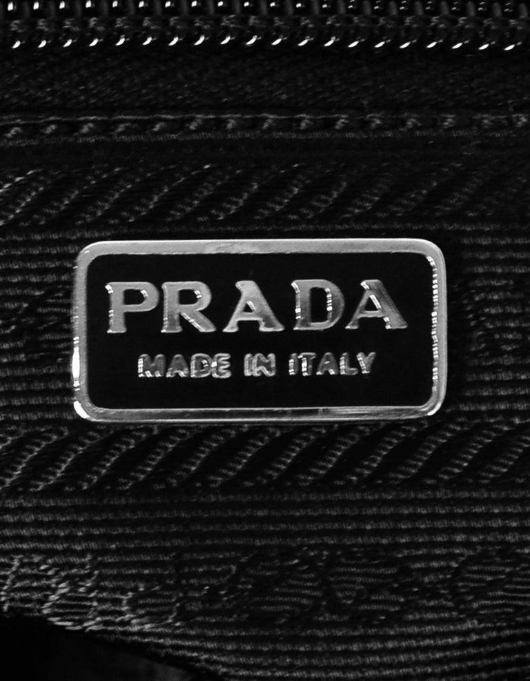 Prada Black Nylon/Leather Zip Top Vanity Case For Sale at 1stDibs ...
