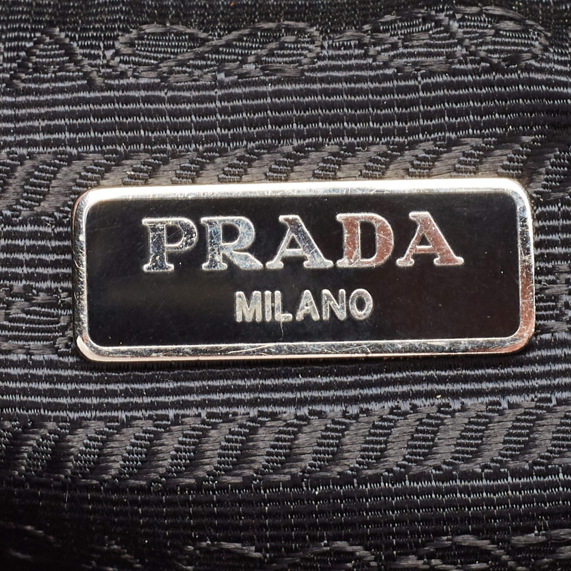 Women's Prada Black Nylon Logo Mini Drawstring Backpack