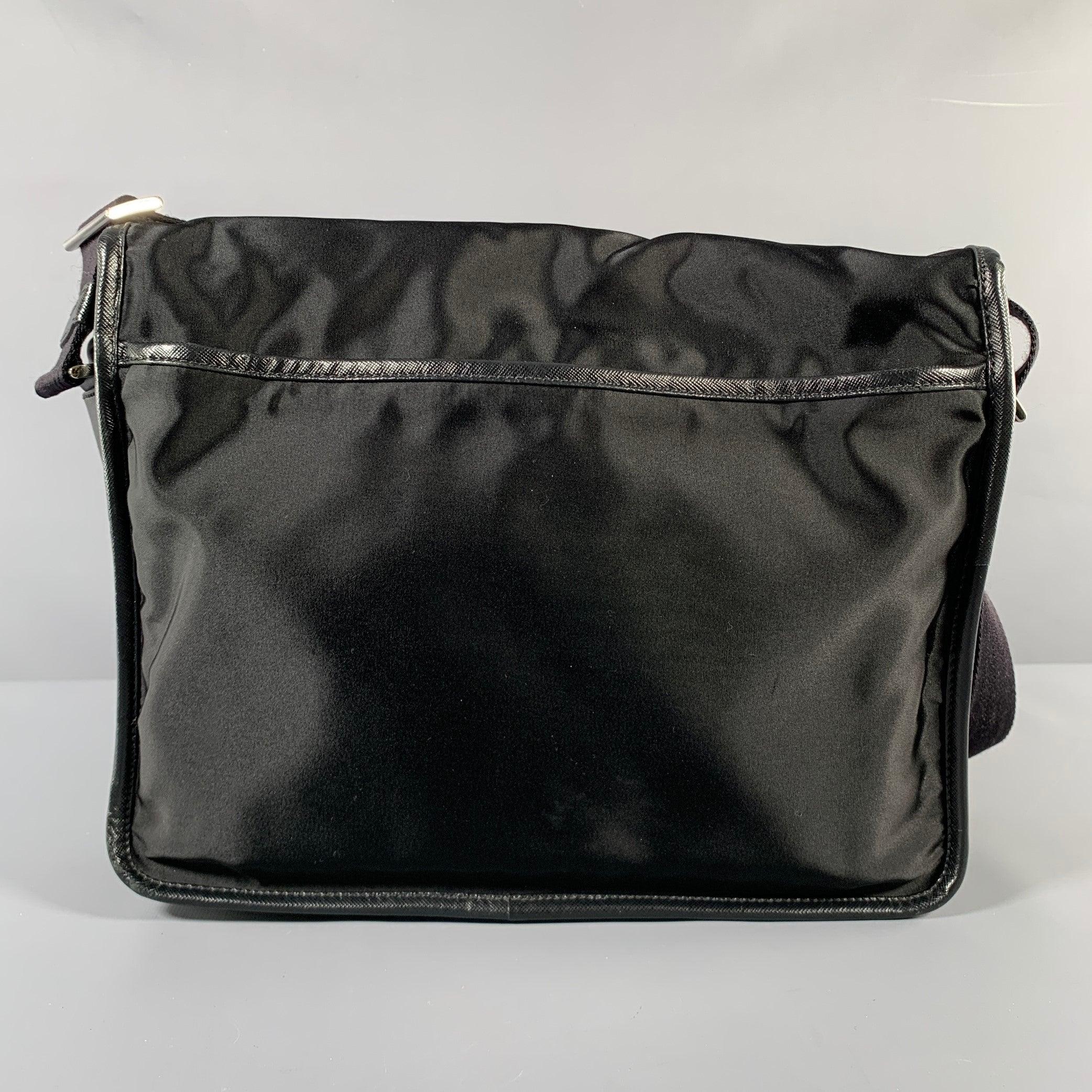 PRADA Black Nylon Messenger Bags 2