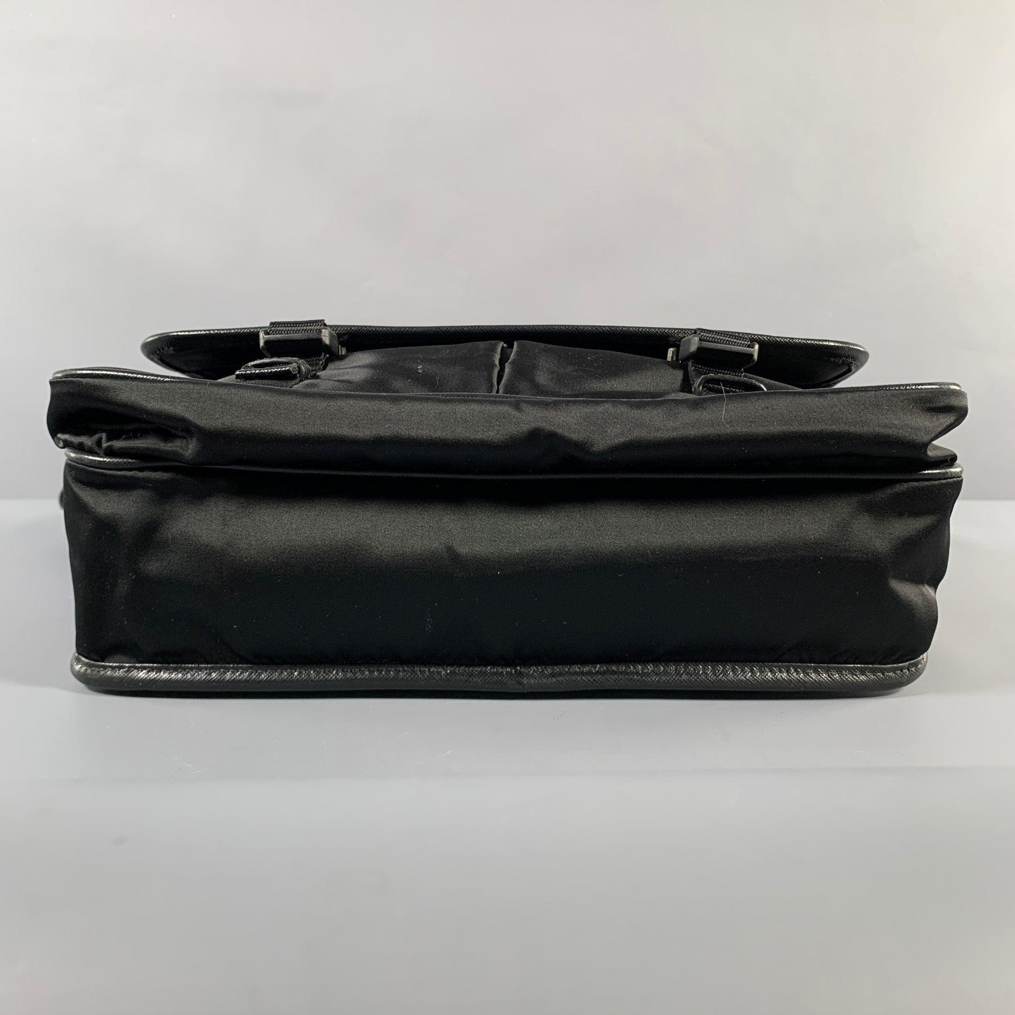 PRADA Black Nylon Messenger Bags 3