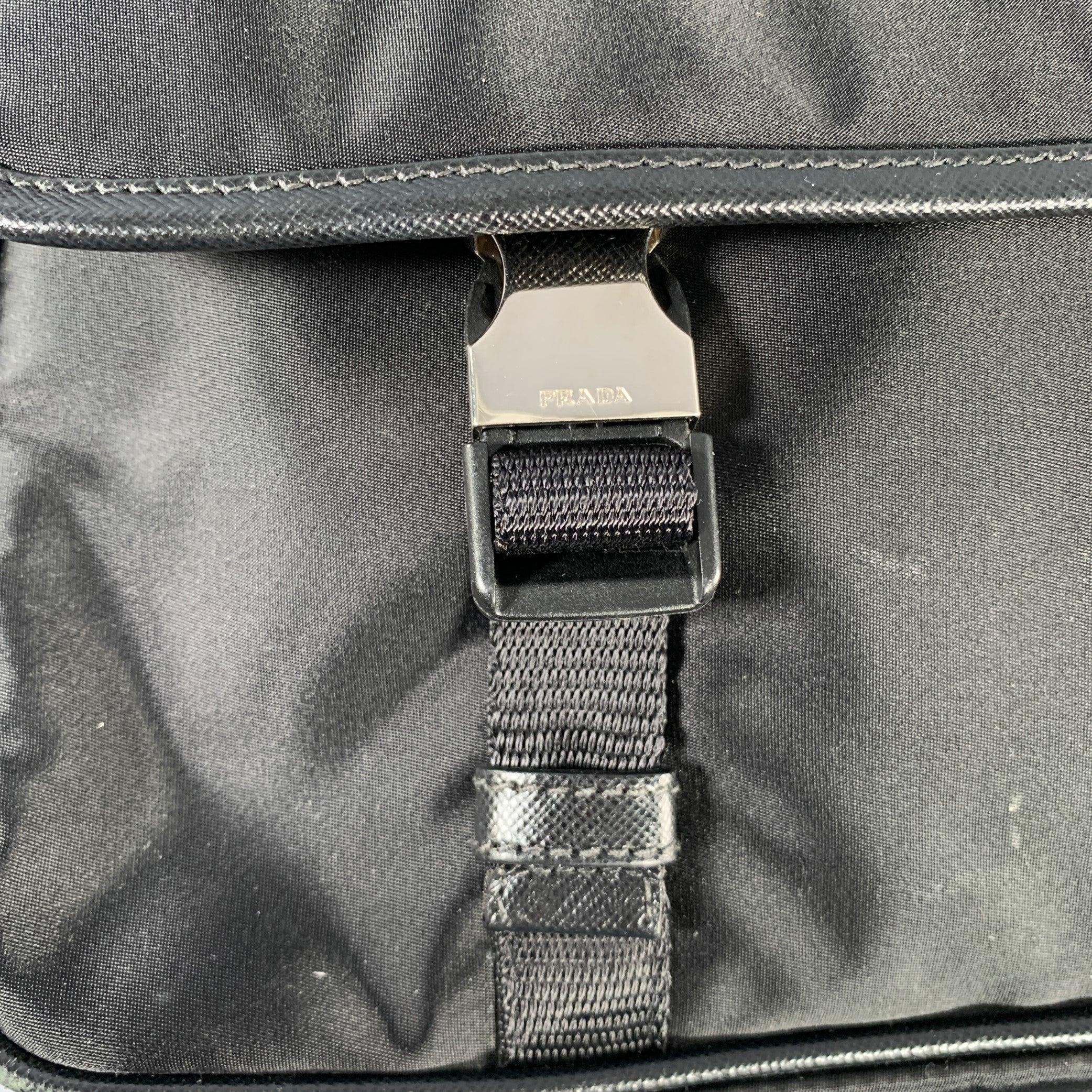 PRADA Black Nylon Messenger Bags 4