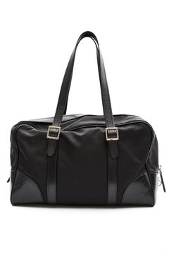 Prada Black Nylon Mini Duffle Bag Boston