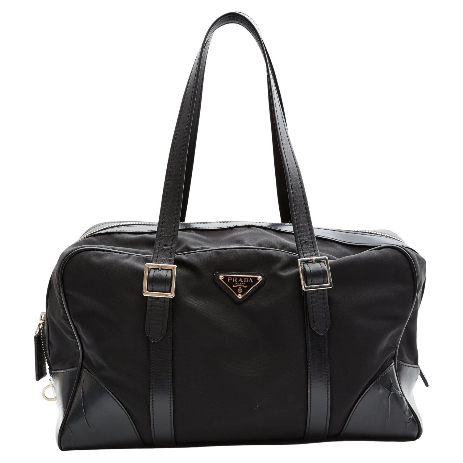 Prada Leather Duffle Bag - 5 For Sale on 1stDibs | prada duffle bag