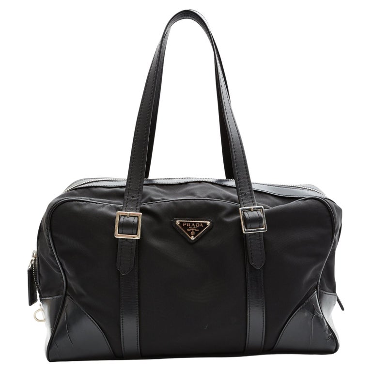Prada Black Nylon Mini Duffle Bag Boston For Sale at 1stDibs
