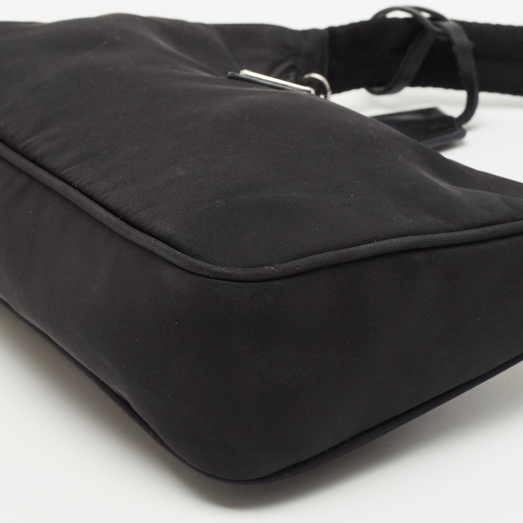 Prada Black Nylon Mini Re-Edition 2000 Shoulder Bag 6