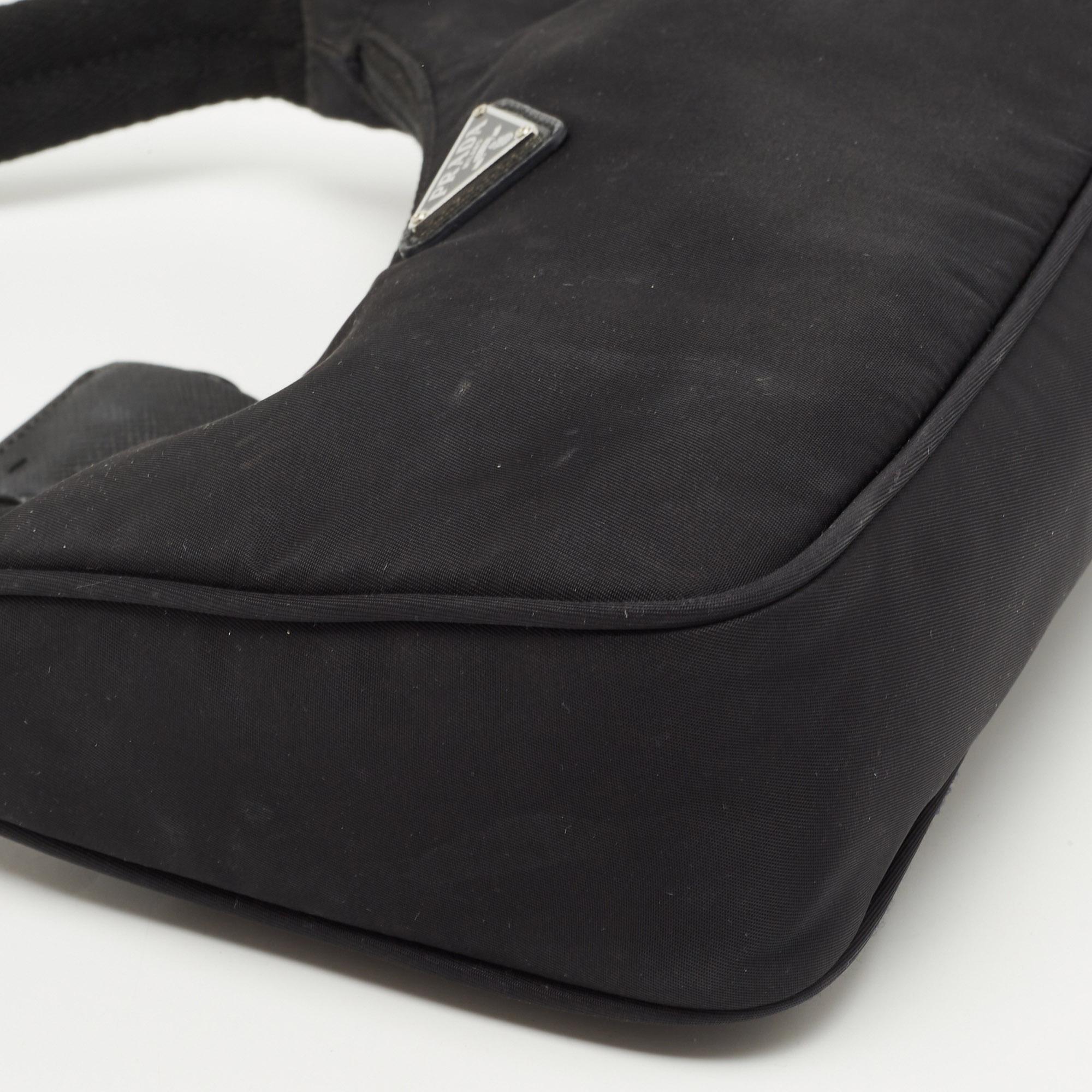Prada Black Nylon Mini Re-Edition 2000 Shoulder Bag 7