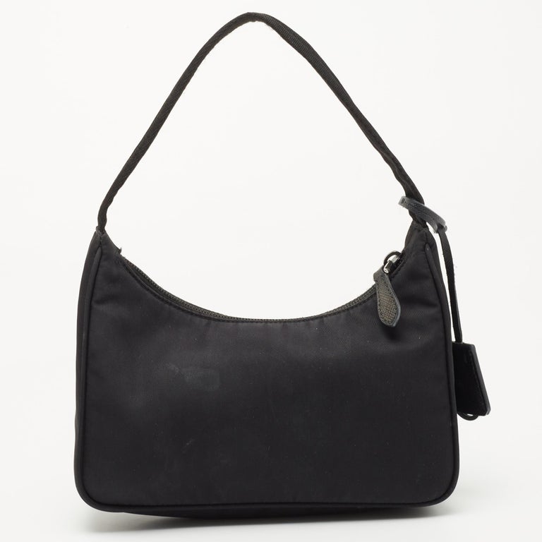 Prada Black Nylon Mini ReEdition 2000 Shoulder Bag For Sale at 1stDibs