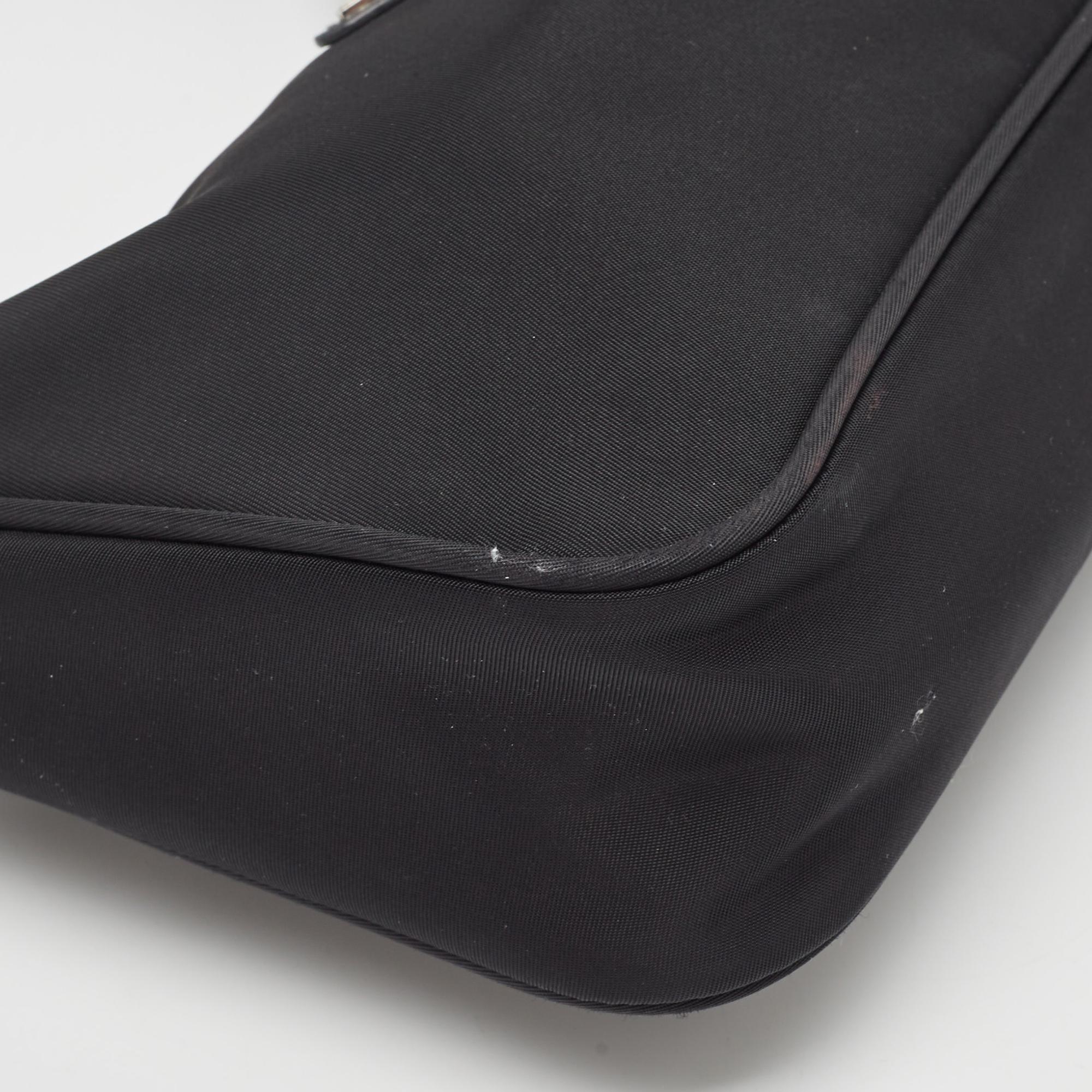 Prada Black Nylon Mini Re-Edition 2000 Shoulder Bag 4