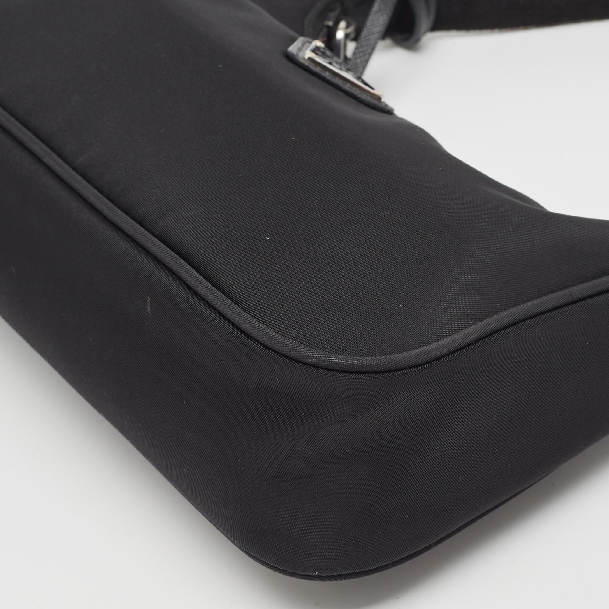 Prada Black Nylon Mini Re-Edition 2000 Shoulder Bag 5