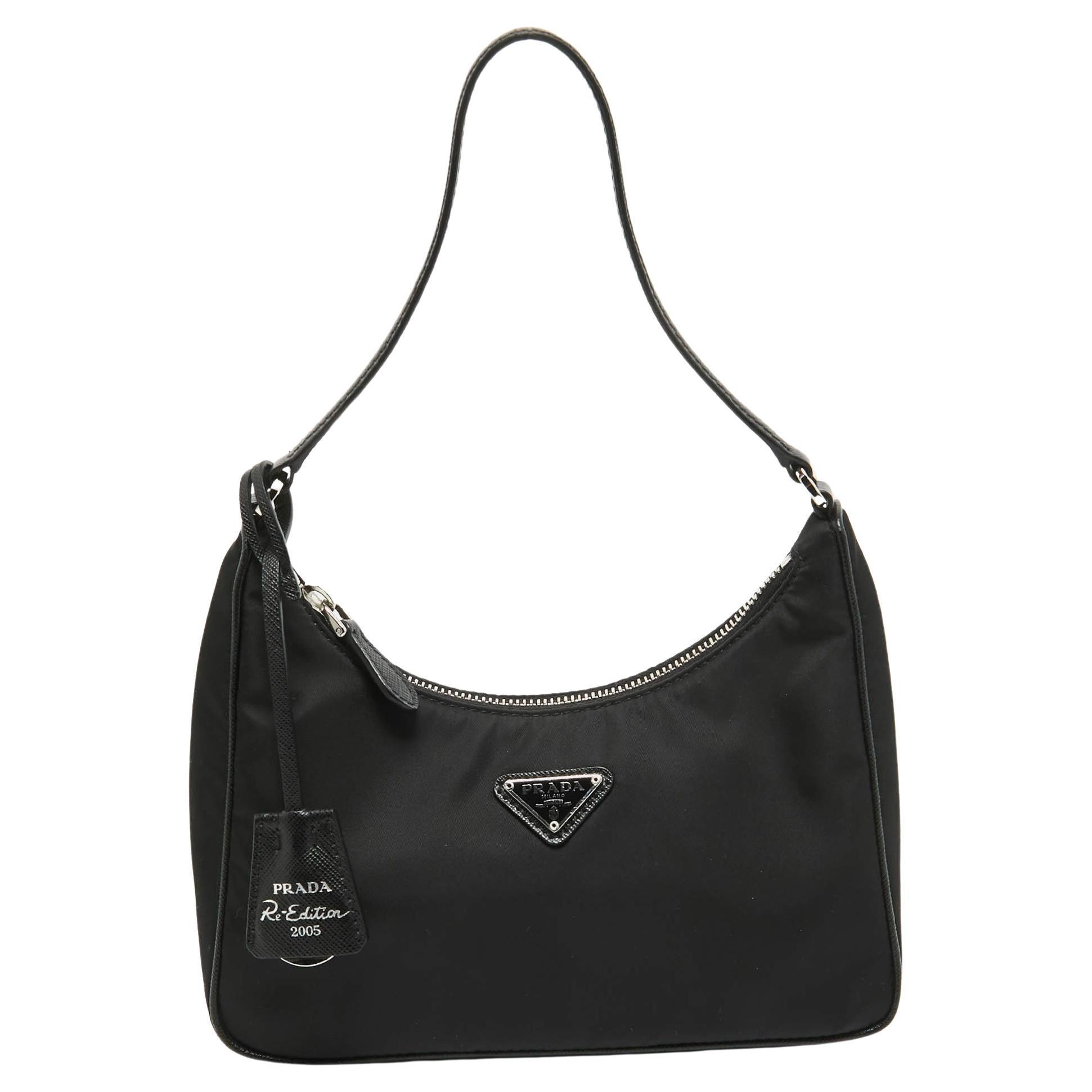 Prada Black Nylon Mini Re-Edition 2005 Shoulder Bag