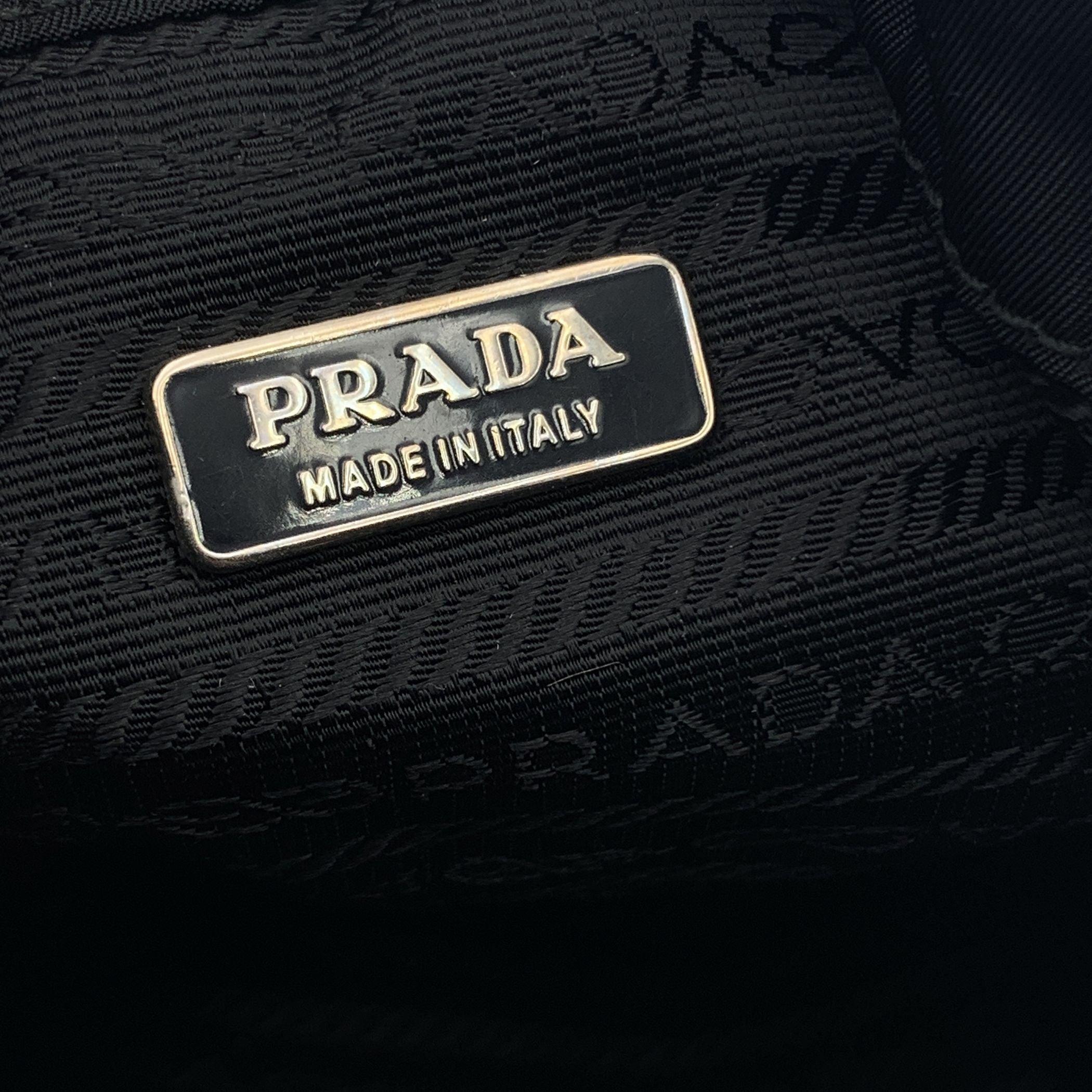 Prada Black Nylon Mini Tessuto Nylon Duet Bucket Bag Handbag 2