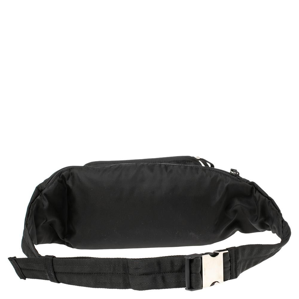 Prada Black Nylon Montagna Belt Bag 3